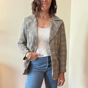 Brandless plaid blazer — medium